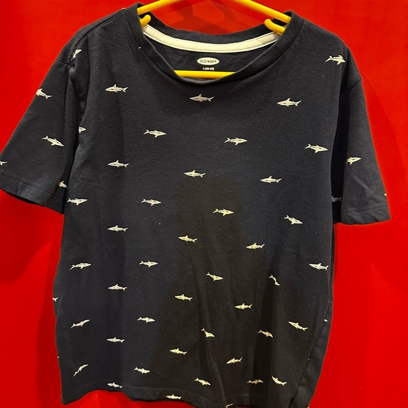 Old Navy Other - Old Navy Kids Navy Shark Print Tee L(10/12)